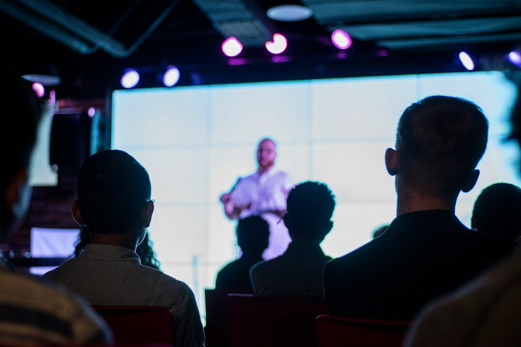 business leader presenting