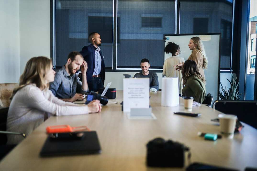 diverse business team working
